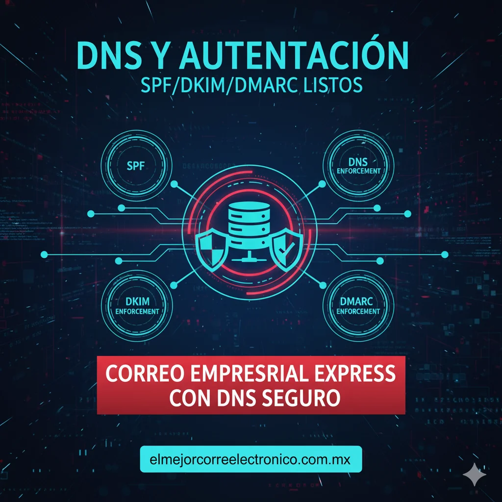 correo empresarial express con DNS seguro