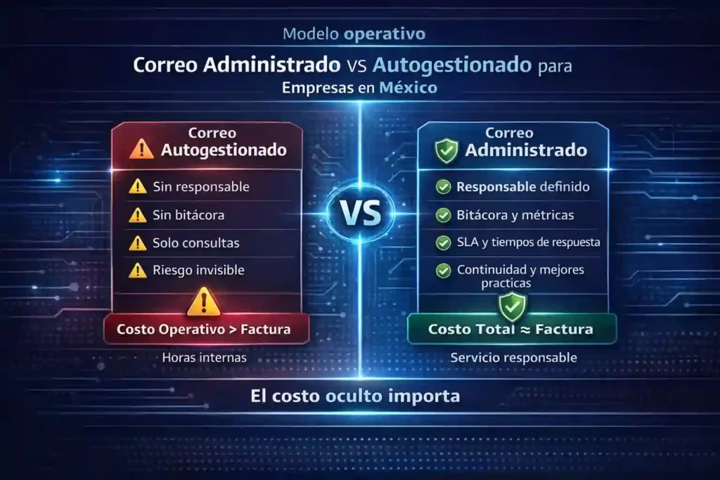correo administrado vs autogestionado para empresas en México