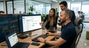 empresa gestionando correo electrónico corporativo