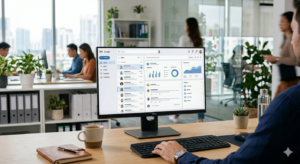 plataforma de correo empresarial en computadora