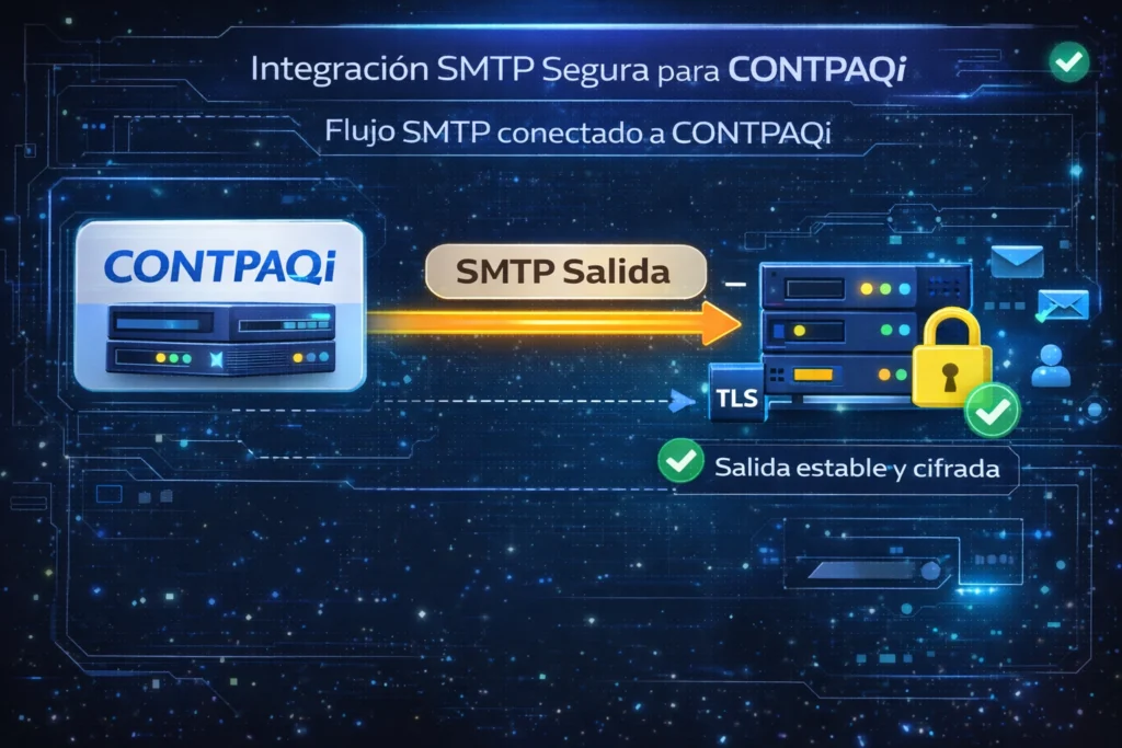 integración SMTP segura para CONTPAQi con salida validada