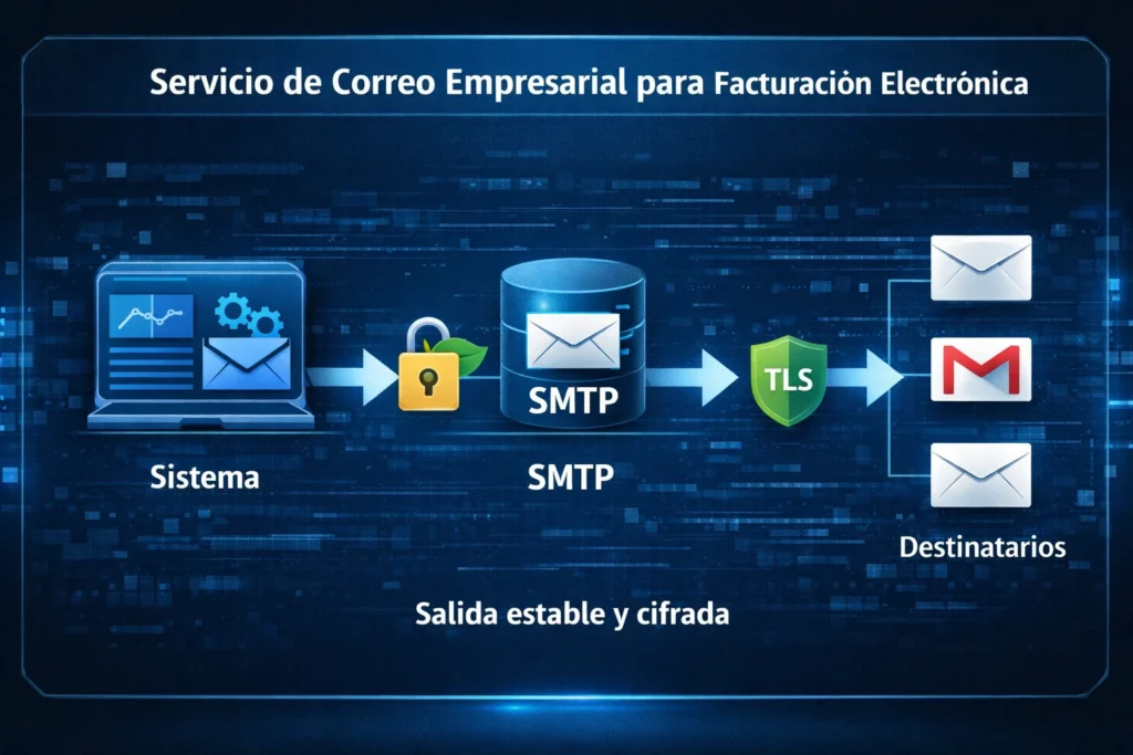 servicio de correo empresarial para facturación electrónica con flujo SMTP seguro