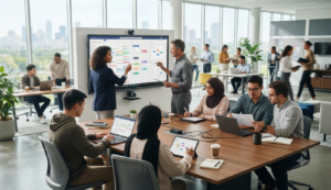 Colaboración empresarial con correo profesional